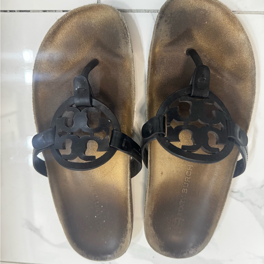 Tory Burch Black and Brown Sandals